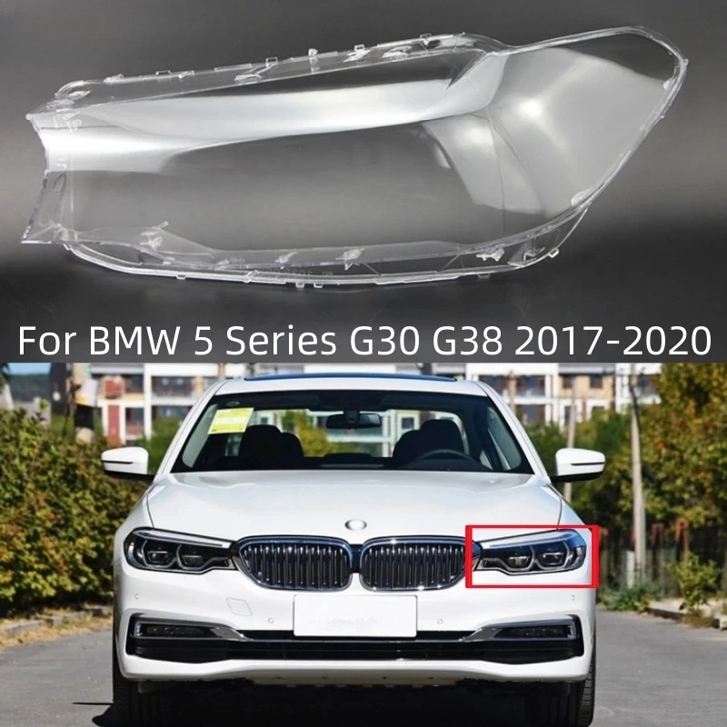 For BMW 5 Series G30 G38 520 523 525 528 530 2017 2018 2019 2020 Side Replacement Lampshades Car Headlamp Clear Shell