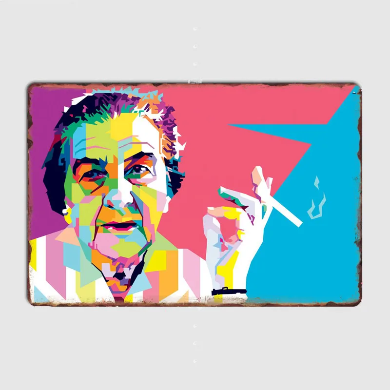 GOLDA MEIR Poster Metal Wall Art Cave Garage Classic Painting Tin Sign Vintage Posters Room Decor Home Decoration