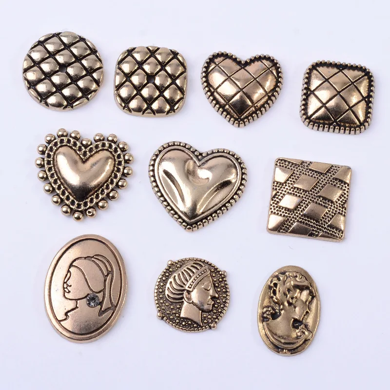 

20pcs New Alloy Vintage Gold Metal Clothing Buttons Wholesale DIY Needlework Handmade Button Gold Decorative Sewing Accessories