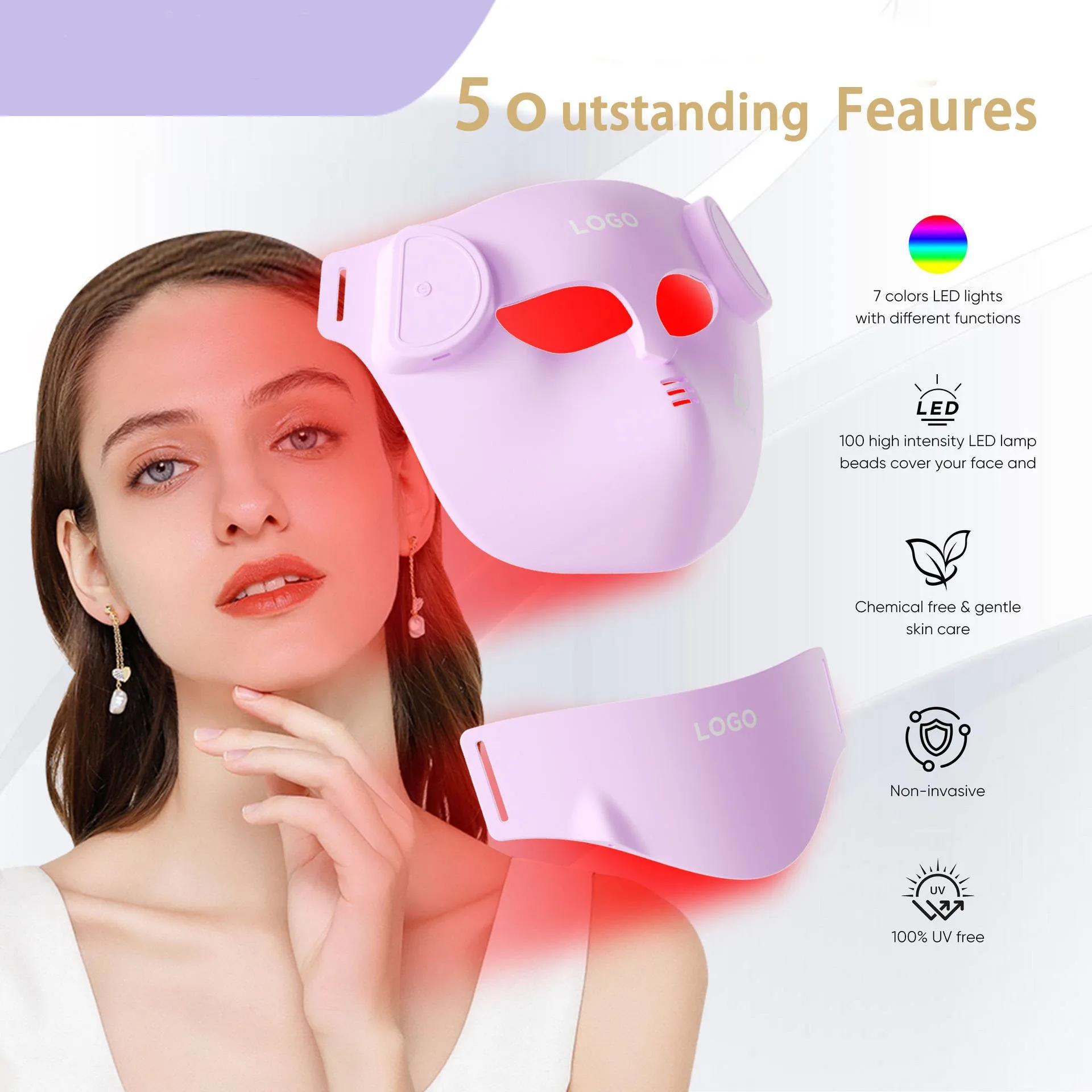 New Upgraded Facial Multi-Light Skin Rejuvenation Mask Beauty Instrument