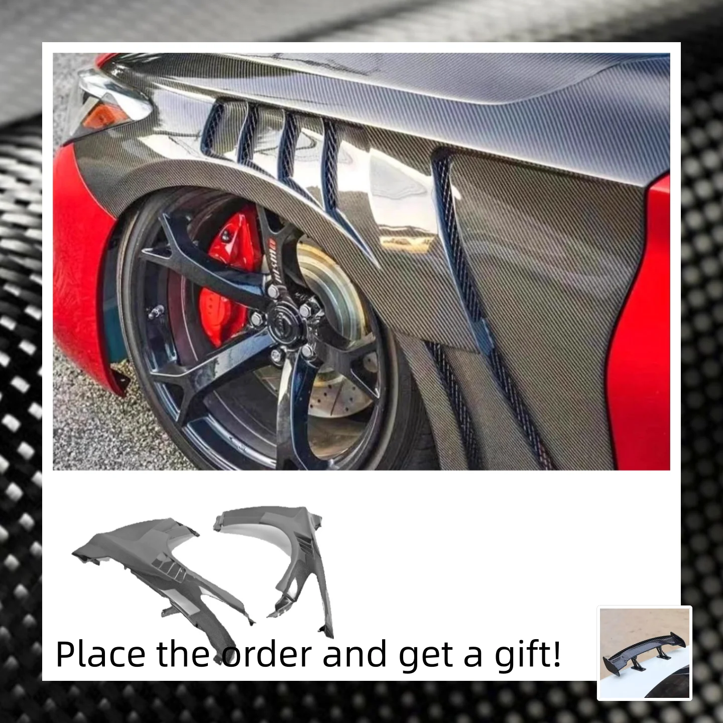 

Передние крылья из углеродного волокна для Infiniti Q50 2014-2022, новый стиль, комплект кузова крыльев, автомобильные аксессуары