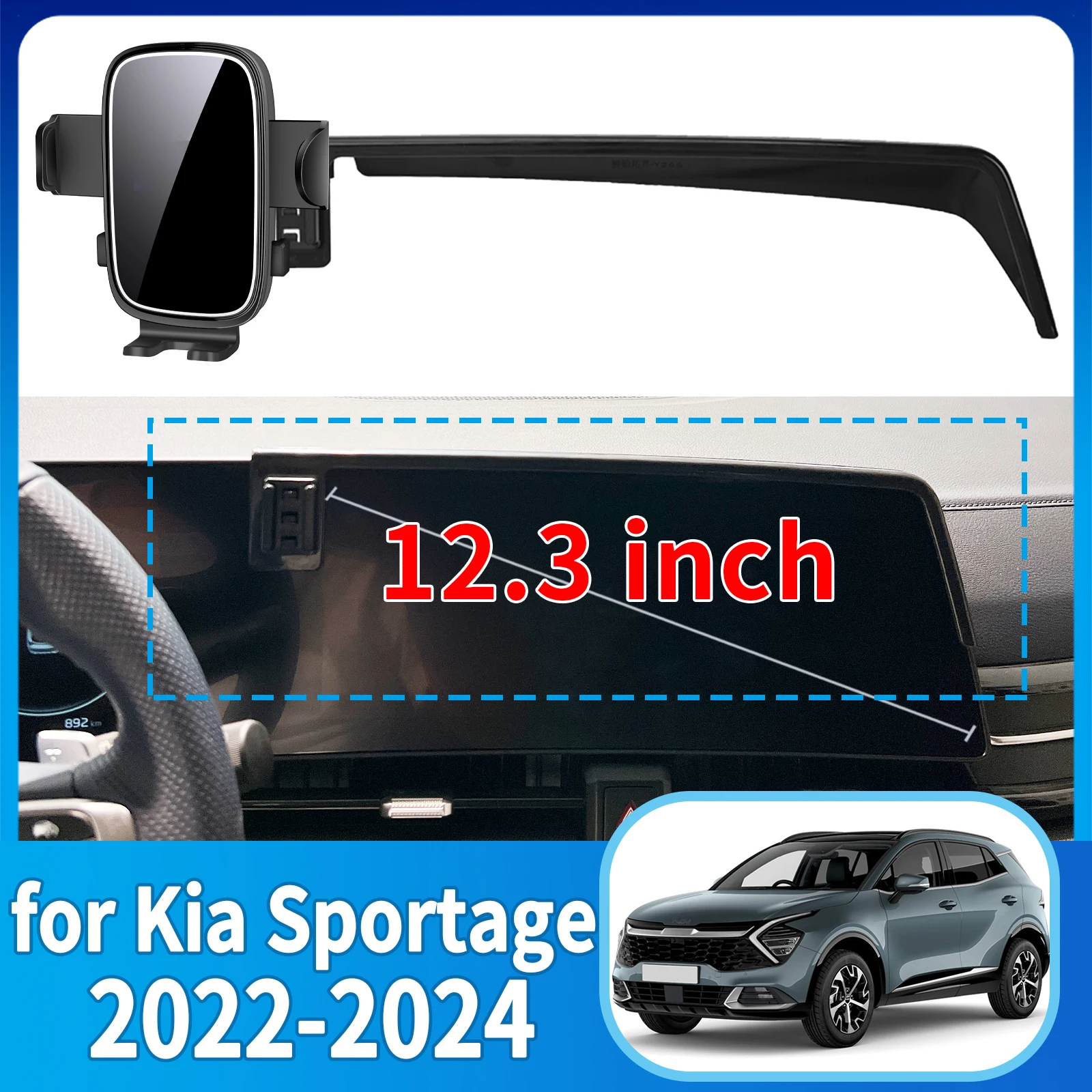 

fit for Kia Sportage 2022 2023 2024 NQ5 Phone Holder, Dashboard Screen Mount Bracket Easy Installation​​ Car accessoires
