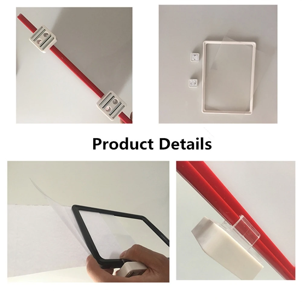 A4 Plastic Magnetic Shelf Labels Holder Display Frame Supermarket Product Price Tag Holder Display Board