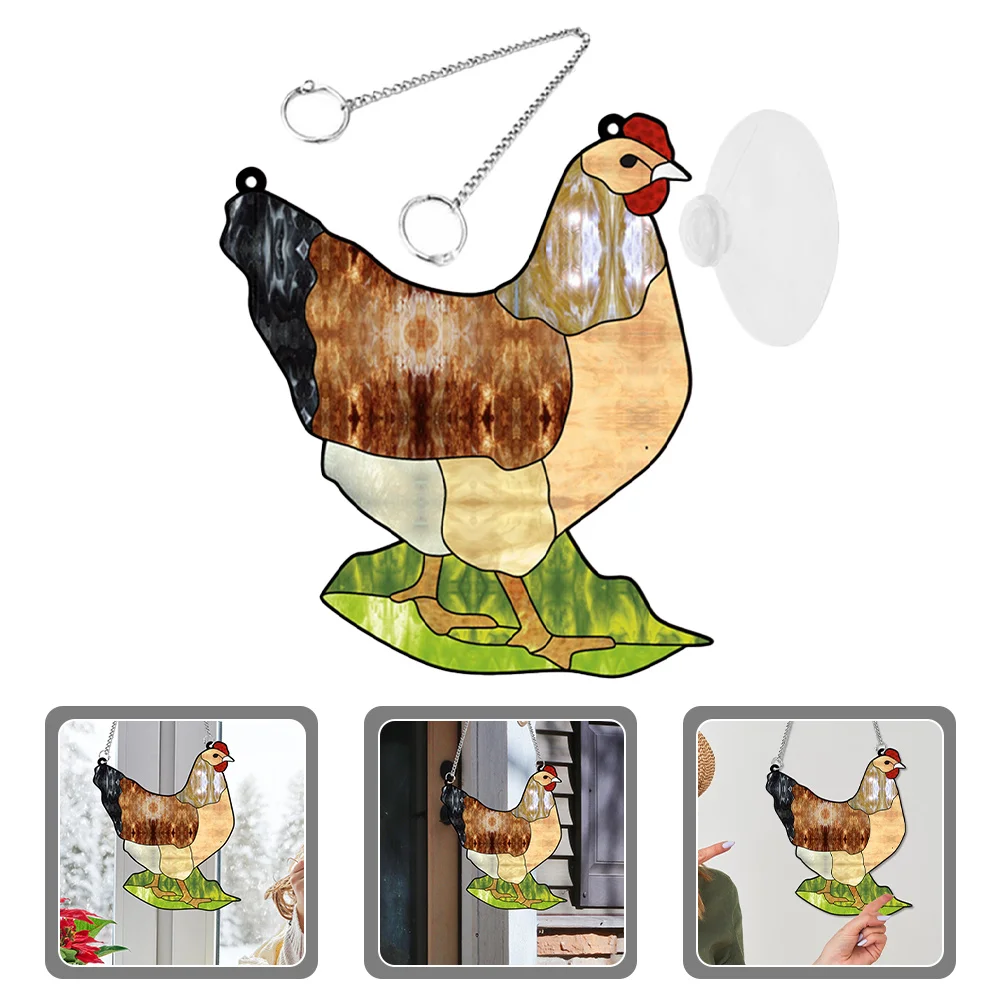 

Chicken Realistic Ornaments Decorations for Home Rooster Hanging Sign Door Front