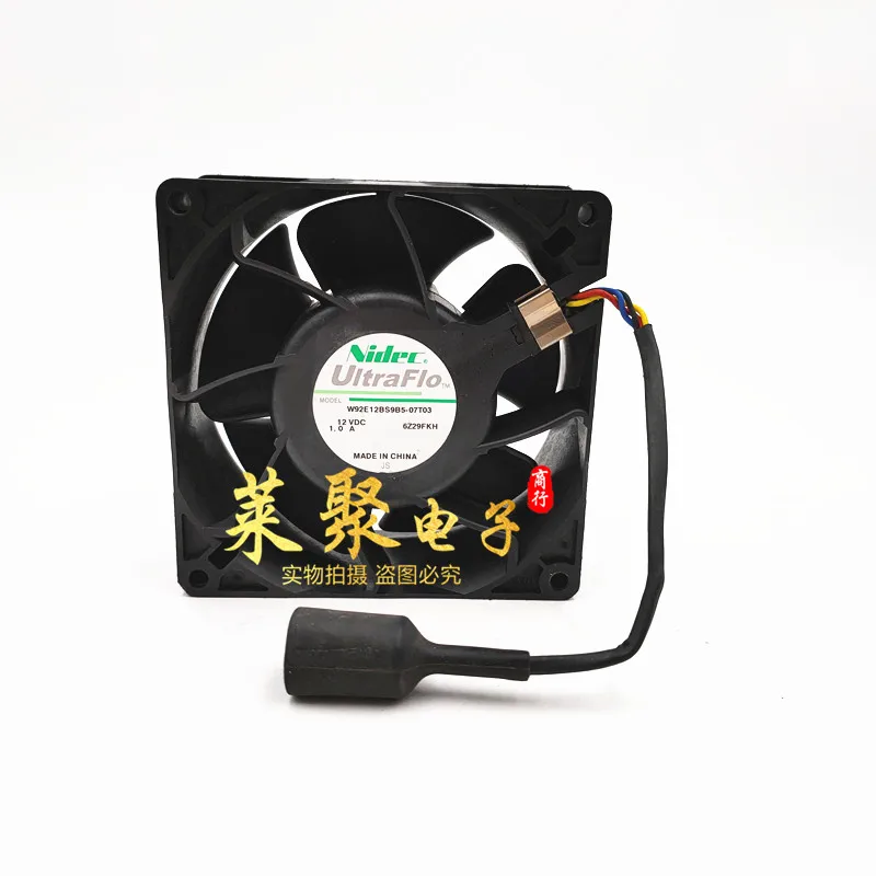 Nidec W92E12BS9B5-07T03 DC 12V 1.0A 4-Wire Server Cooling Fan