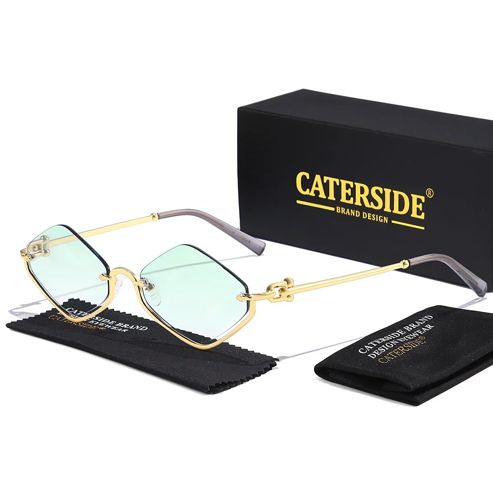 

Солнцезащитные очки CATERSIDE: модные металлические унисекс-очки с призматическими линзами, полуоправой и защитой UV400. Стильный индивидуальный дизайн. Идеальный подарок.