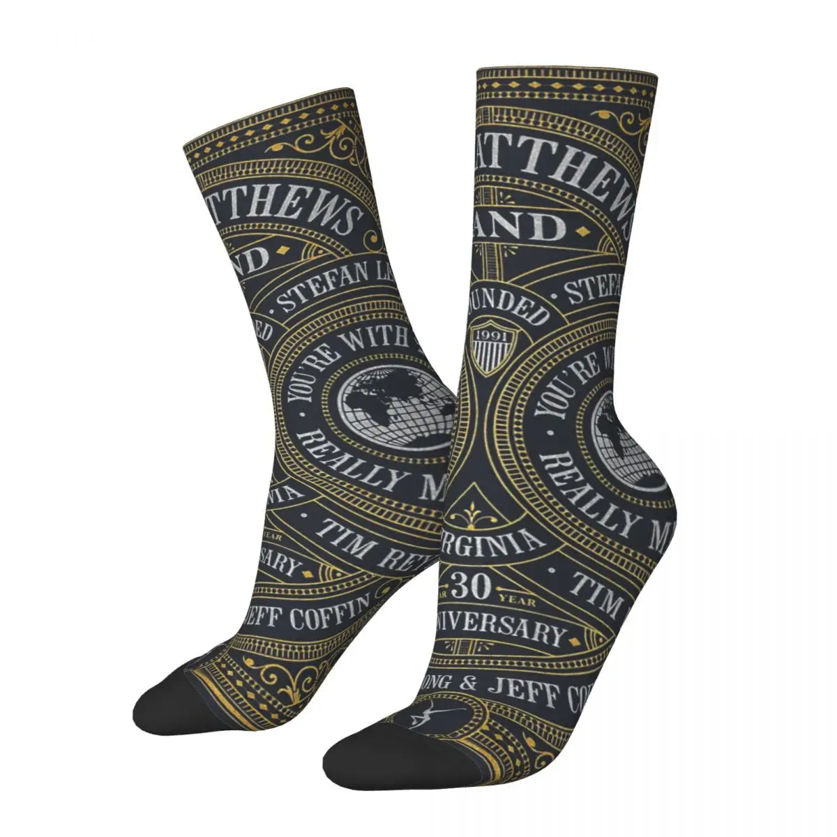 Hip Hop Retro Founded 1991 Crazy Men's compression Socks Unisex D-Dave Matthews Cool Band Harajuku Seamless Printed Funny