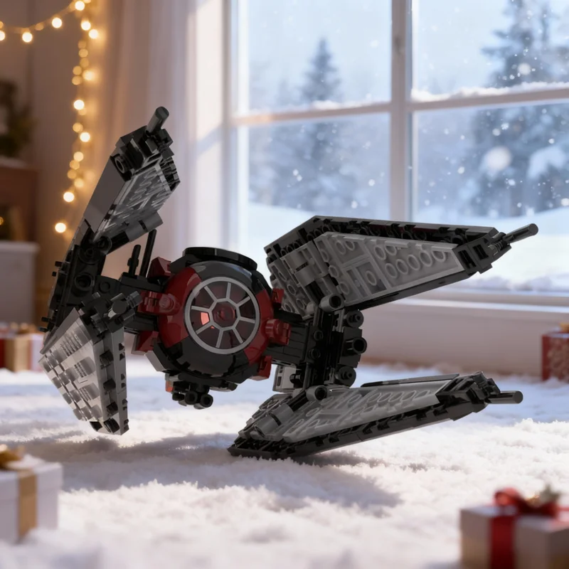 

314 деталей MOC: Модель звездного корабля First Order Whisper Tie, конструктор, архитектурный набор, рождественский подарок, креативная игрушка, развивающая игрушка