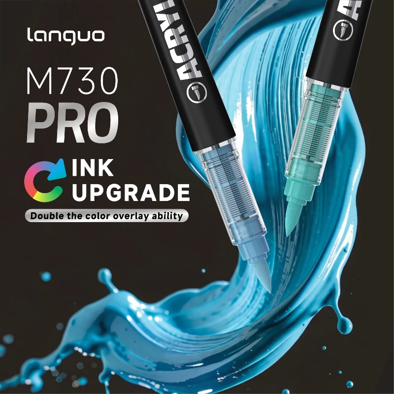 

Набор акриловых маркеров LANGUO 192/48 цветов Heavy Color PRO с мягкими наконечниками и интеллектуальным контролем чернил для школы и офиса