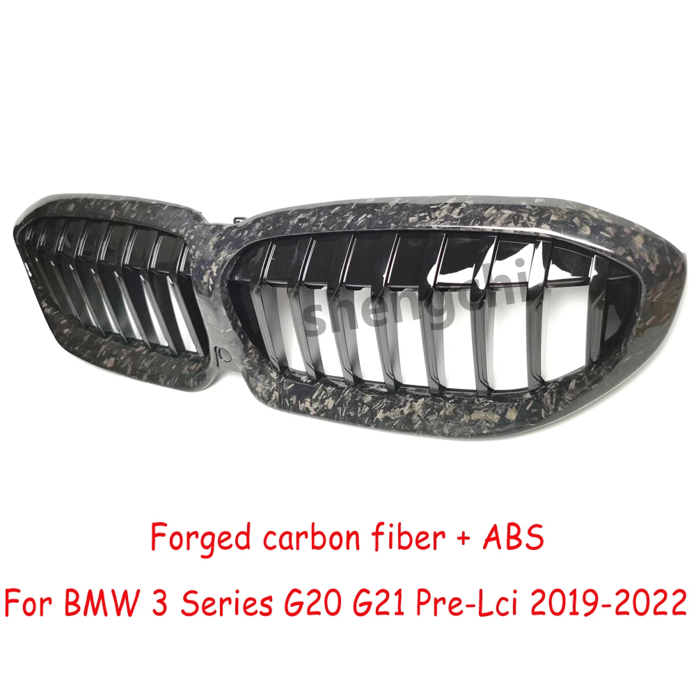 G20 G21 Pre-lci  ABS Forged Carbon Fiber Front Bumper Grill for BMW 3 Series G20 G21 M340i 320i 330i Racing Grille 2019-2022