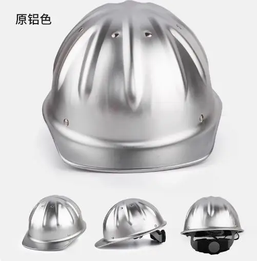 Casque de sécurité en alliage d'aluminium, casquette de chantier de Construction, chapeau en métal, lumière de travail pour hommes, 0.45kg