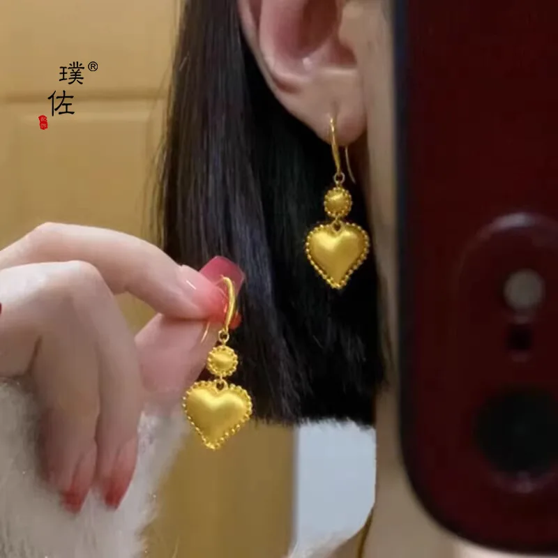 

Heart-Shaped Earrings Fashion Simple High-End Versatile Earrings Gift for Girlfriend