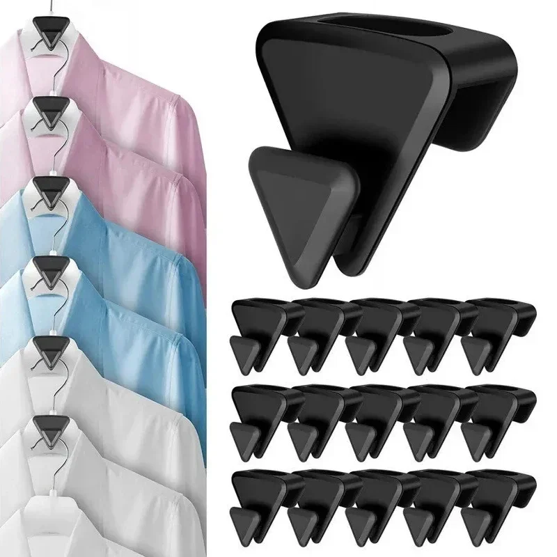 Triangles Clothes Hanger Connector Hooks Closet Clothes Hooks Rack Space Saving Cascading Plastic Wardrobe Coat Organizer Holder