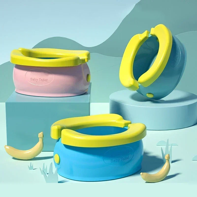 Children's Foldable Potty Training Seat Easy To Clean Toilet Seat Boys and Girl Birthday Gift Portable Travel Baby Potty Camping view 5