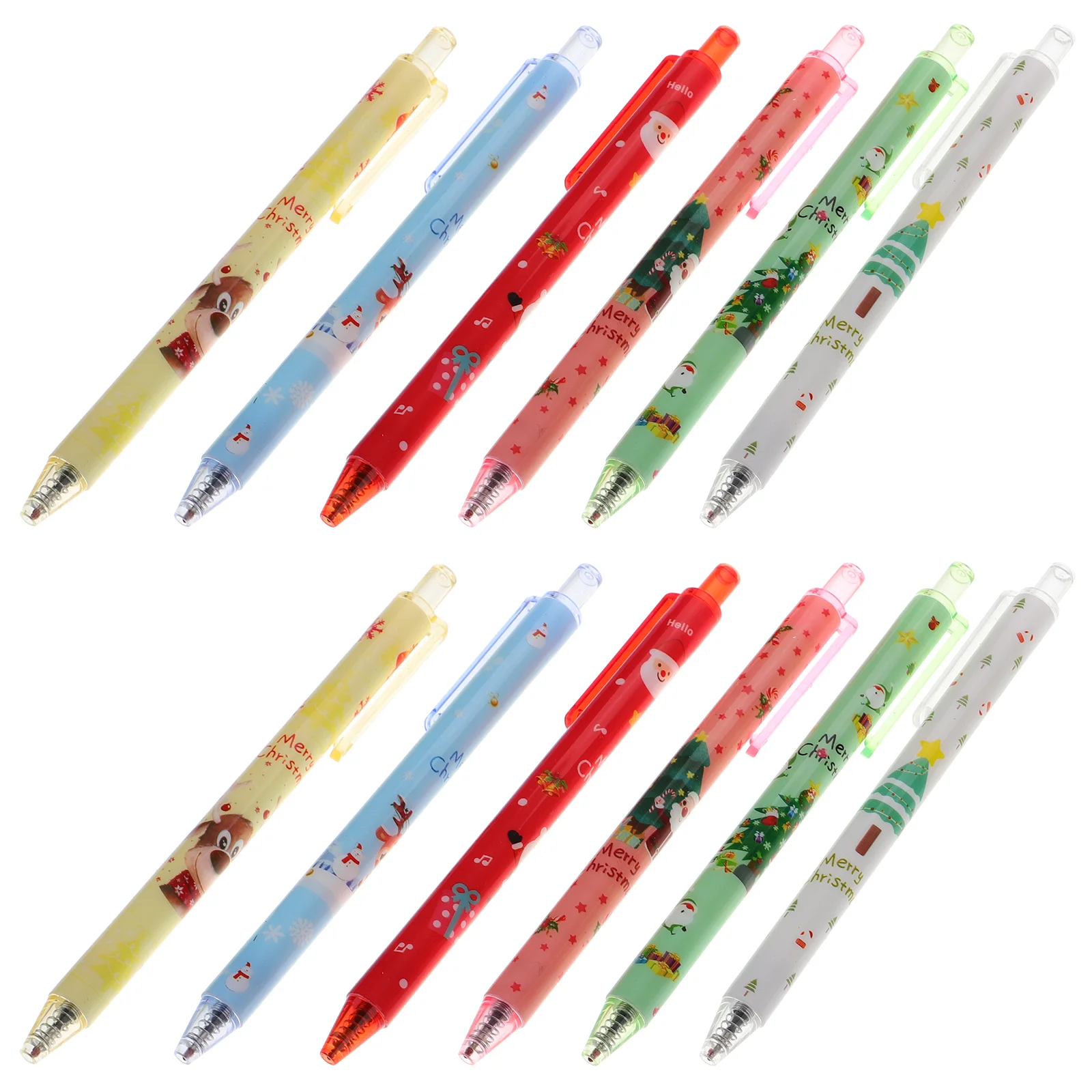 24 Pcs Christmas Gel Pen The Gift Pens Sign Writing Tool Plastic Students Supplies Office Cute for Girls