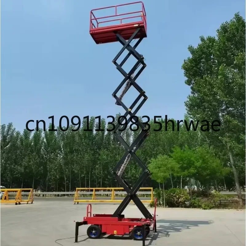 500kg 6m 8m 10m 14m Small Mobile Scissor Lift Compact Scissor Lift Terrain Scissor Self Propelled Hydraulic Crawler Platform