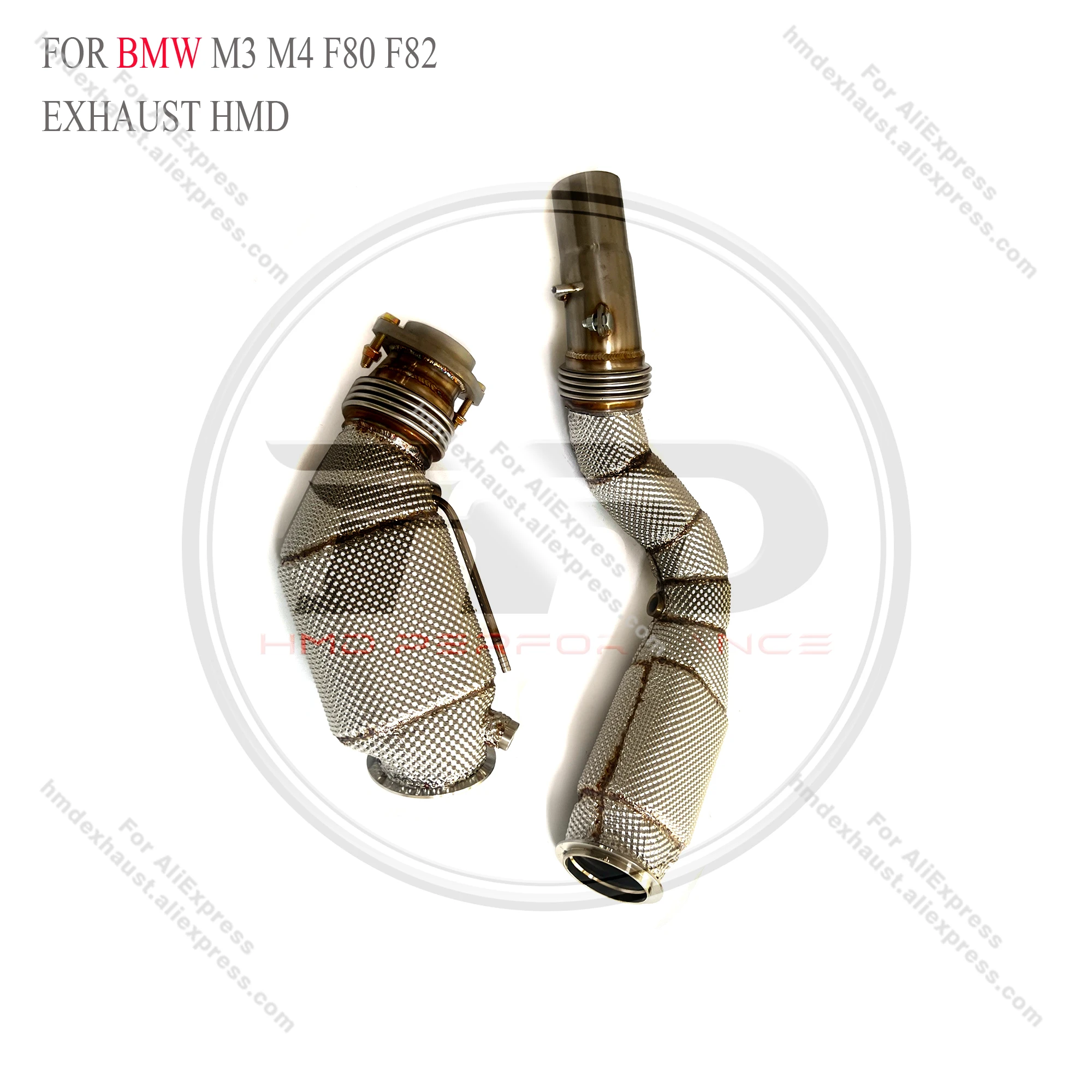 نظام العادم أنبوب سفلي عالي الأداء لسيارات BMW M3 M4 F80 F82 F83 3.0T 2013-2020 مع درع الحرارة OPF HMD 🛫