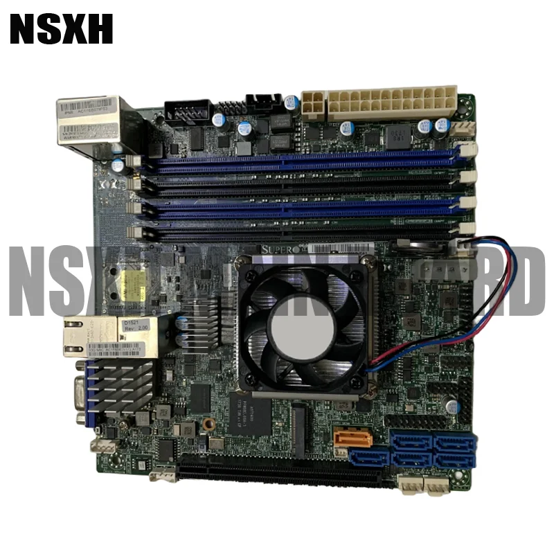 

Original Server Motherboard For ITX XEON D1521 NAS Perfect Test Good Quality X10SDV-4C-TLN2F