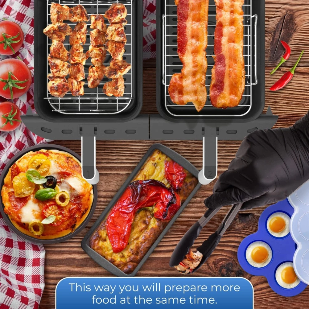 

Air Fryer Accessories Air Fryer Rack Multi-purpose Single Layer Rack with Skewers Air Fryer Accessories