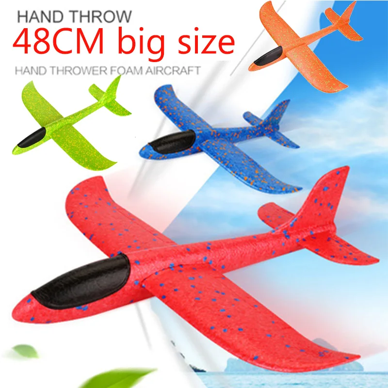 

48cm Big Hand Launch Throwing Foam Palne EPP Airplane Model Glider Plane Aircraft Model Outdoor DIY Educational Toy For Children