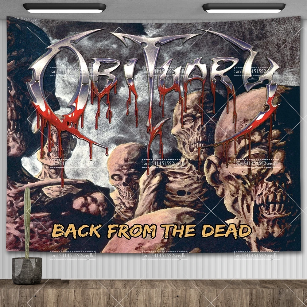 Obituarys Band Death Metal Tapestry Wall Hanging Interior