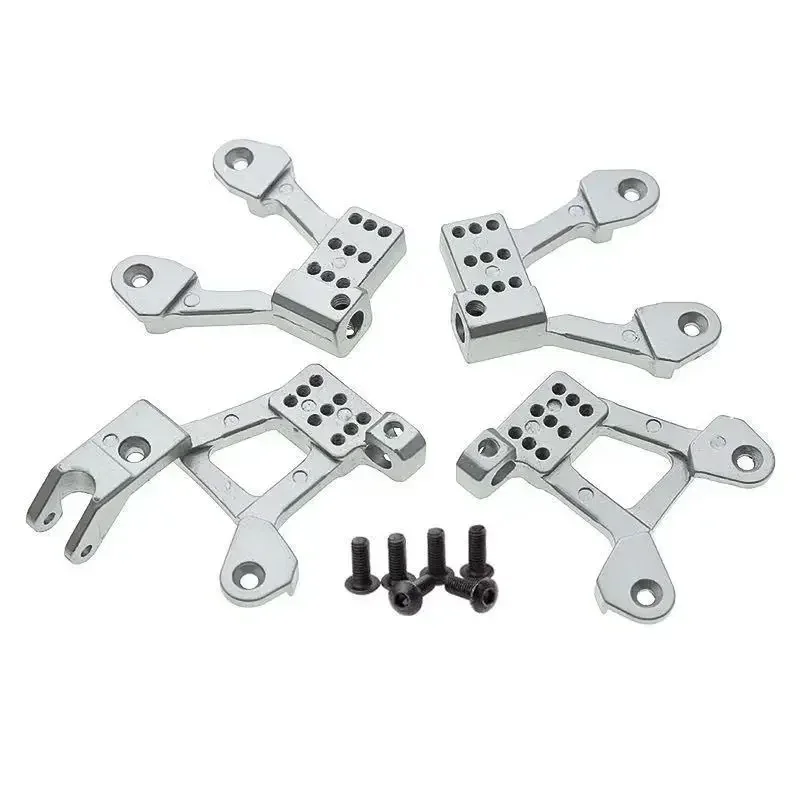 4PCS โลหะด้านหน้าและด้านหลัง Shock Damper Towers Mount Hoops สําหรับ Axial SCX10 II 90046 90047 1/10 RC Crawler อะไหล่อัพเกรด