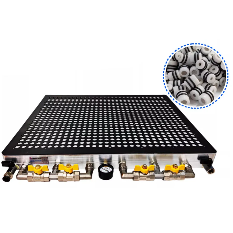 The new porous vacuum suction cup has no sealing strip and can be milled through holes for industrial suction