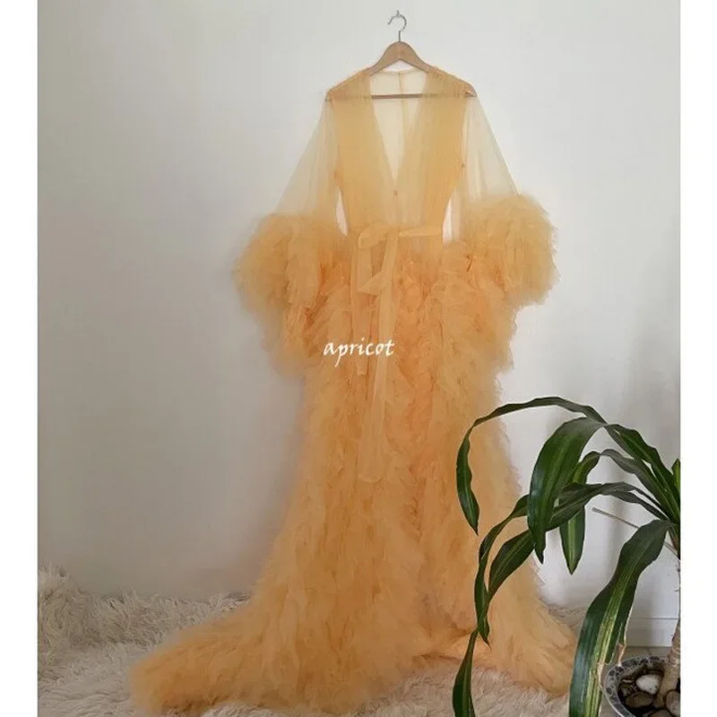 Extra Tulle Boutique Materiality Dress Robe Photo Shoot, Honey Dew Props See Through Sex Lingerie Robe For Women