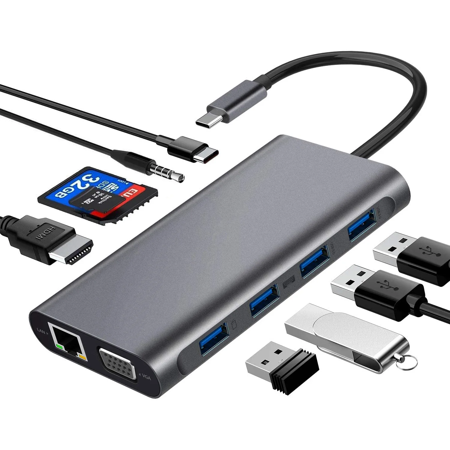 11 Ports Usb C Hub …