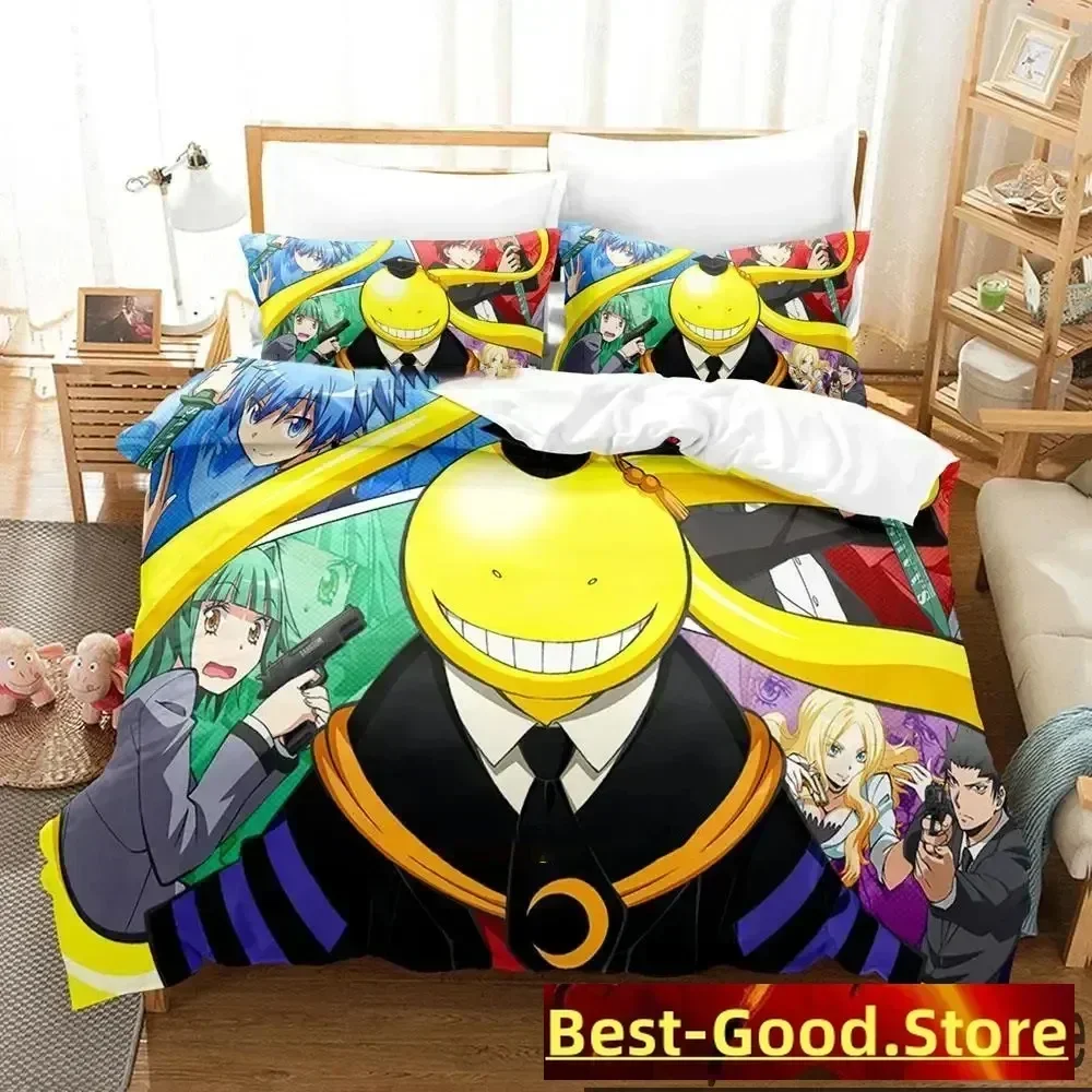 

Anime Assassination Classroom Koro-sensei Bedding Set Boys Girls Twin Queen King Size Duvet Cover Pillowcase Bed boys Adult