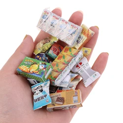 1:12 Miniature Dollhouse Supermarket Mini Food Biscuit Bread Cake Pretend Play Snacks Model for Doll Kitchen Accessories Toy