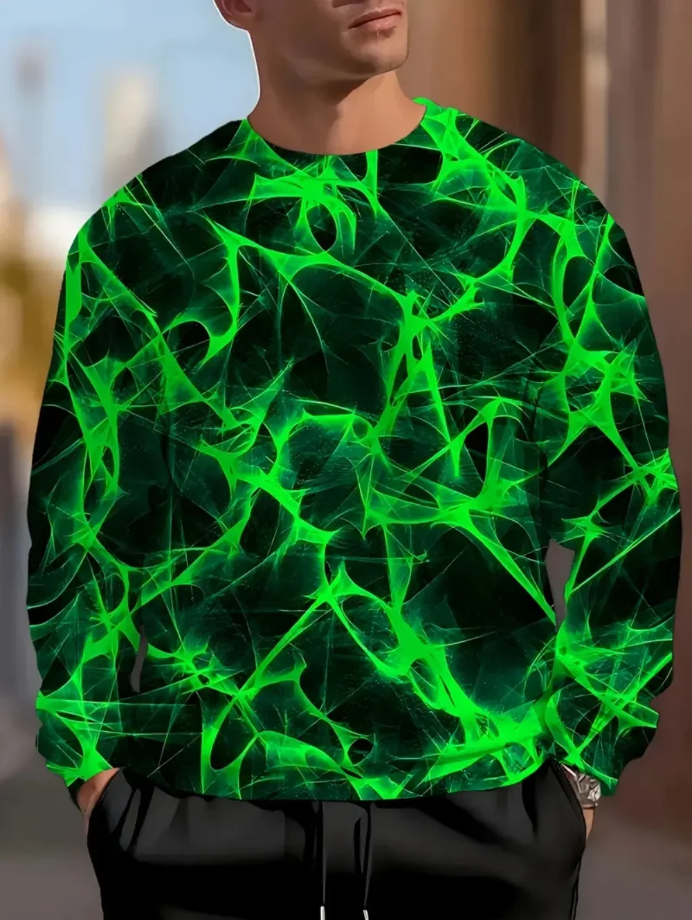 Gradient Flame 3D-Druck Sport Schnelltrocknend Breatha Herren Langarm-T-Shirt Outdoor Freizeit Fashiona Harajuku Y2K Elternkleidung – Detail 15