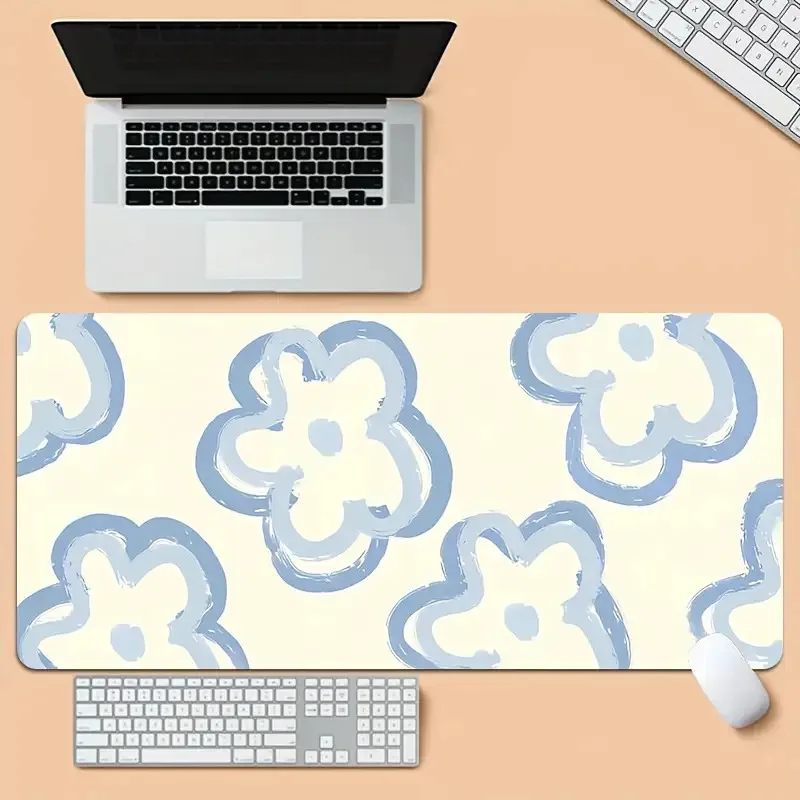 

Soft Floral Leaf Pattern Mouse Pad Gaming Desk Mat Non Slip Rubber Base Large Mouse Pad for PC Laptop Keyboard Office