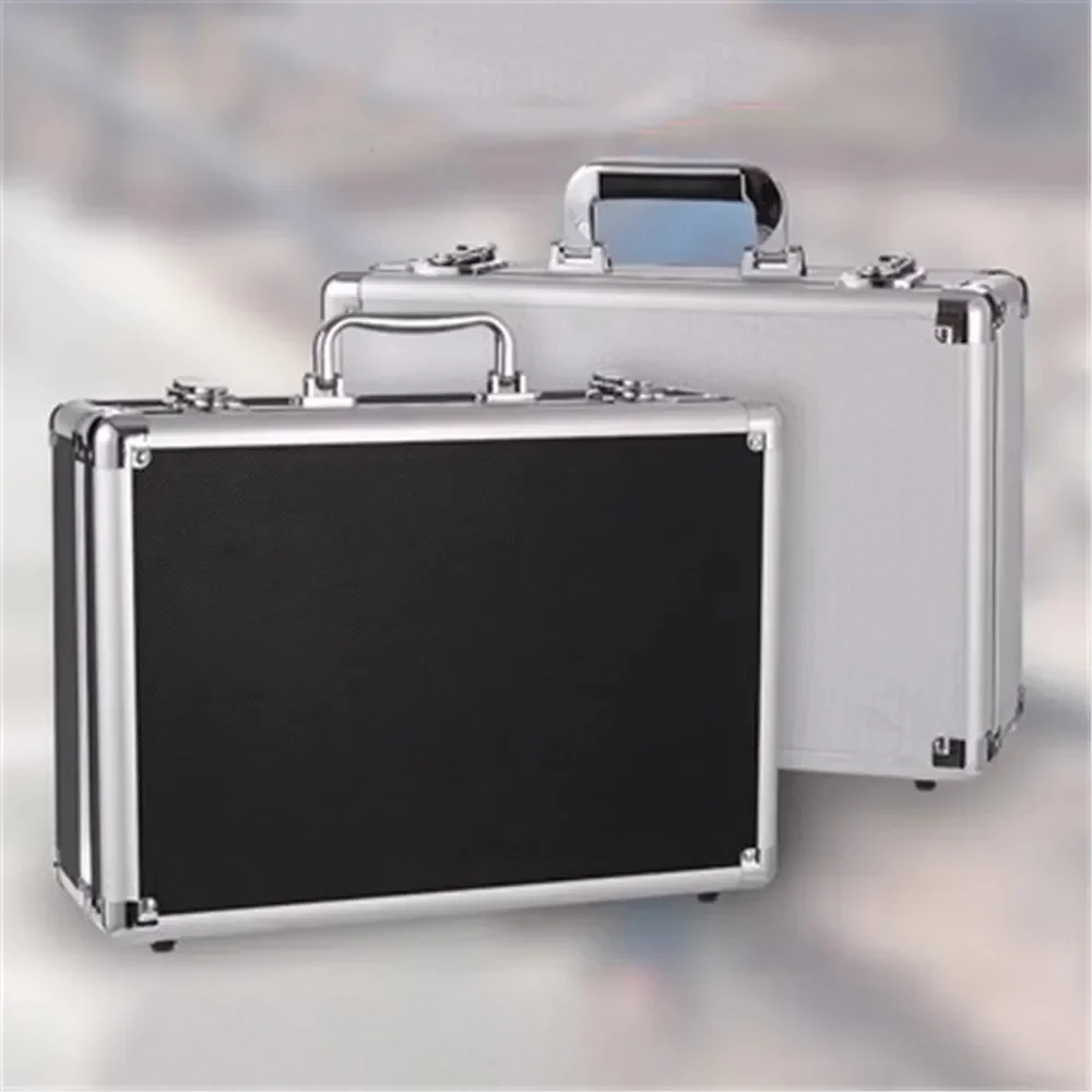 30x17x8cm Portable Tool Box Aluminum Instrument Box Storage Handheld Impact Resistant Tool Case Case with Sponge Lining