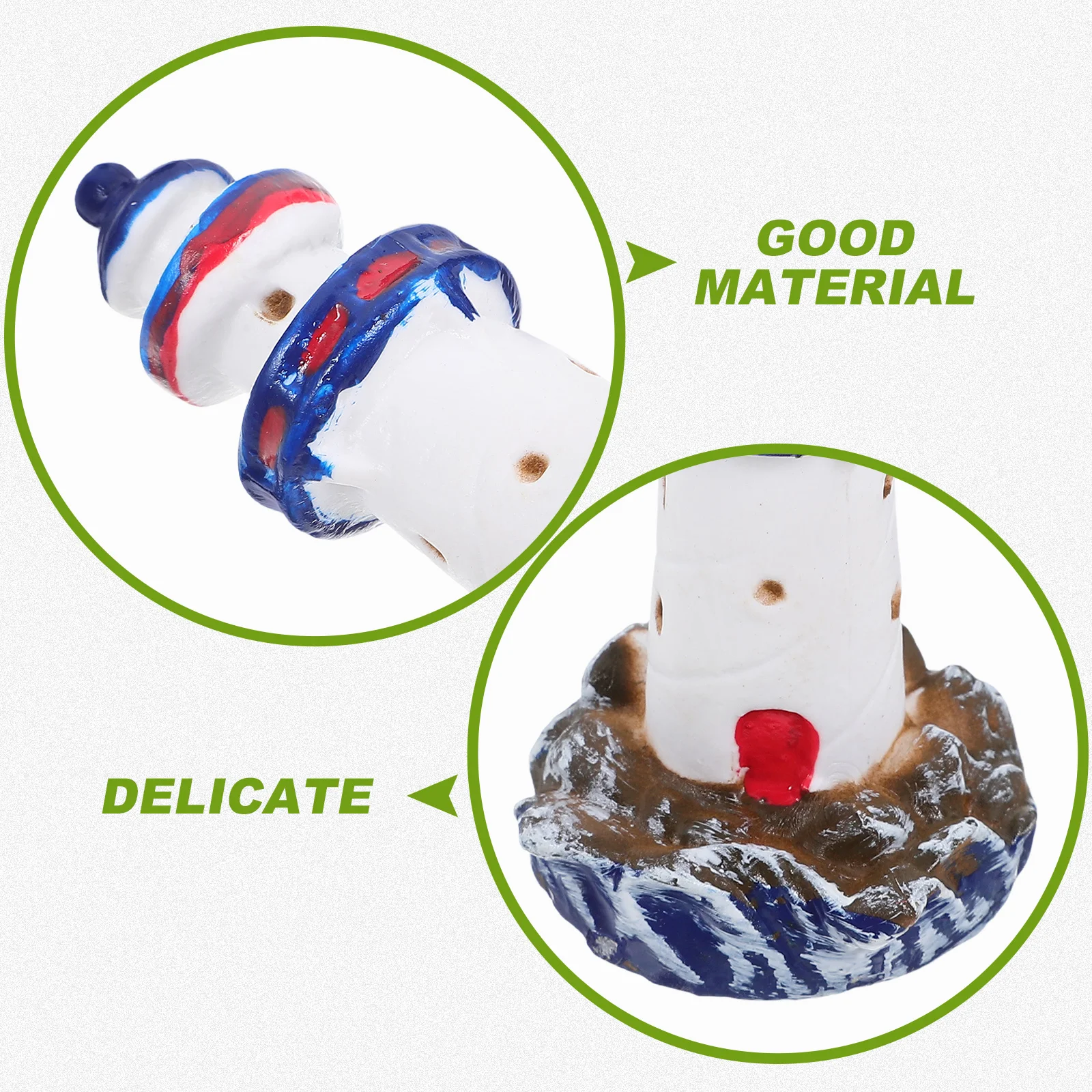 

Lighthouse nament Fish Tank Decor Desktop Mediterranean Nautical Home Decor Lawn Mini Sculpture Beach Ocean Theme