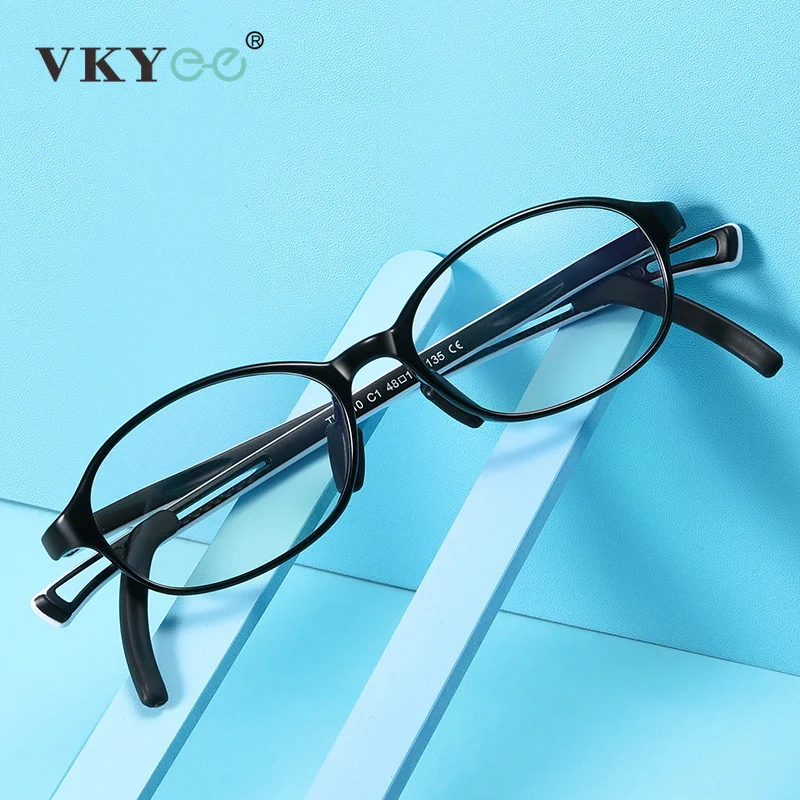 VICKY Children's Anti-blue Light Boys&Girls Anti-skid Rubber Sleeve Adjustable Customizable Prescription Myopia Hyperopia 5110