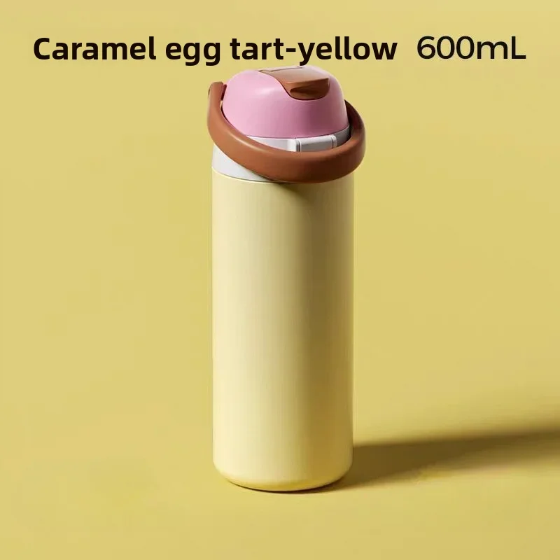 600ML Insulated Bottle 316 Stainless Steel Ice Tumbler with Carry Loop Portable Outdoor Travel Sport Water Cup Girl Gift