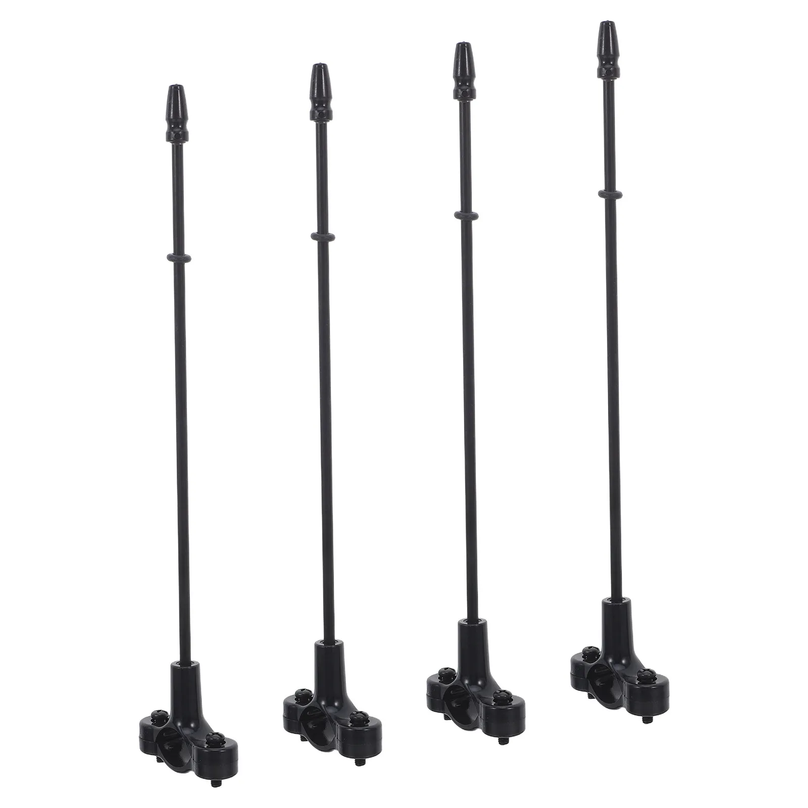 4Pcs Bike Flag Holder Mount Lightweight Heavy Duty Plastic Flagpole for Handlebar 29Cm 11.4in Universal Fit Mountain Offroad