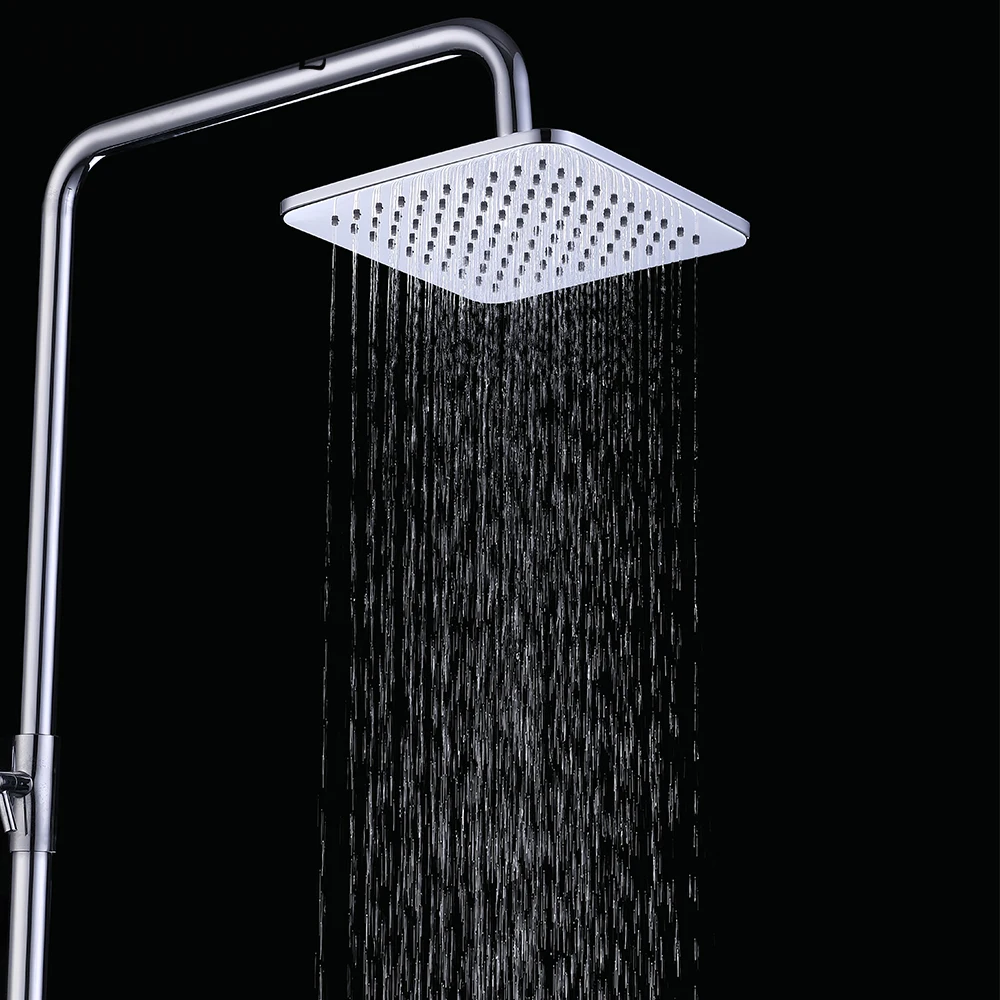 Chrome Matte Black Shower Head Square 10 Inch Rainfall Shower Head Brass Rain Shower Equipment Bathroom Accessories