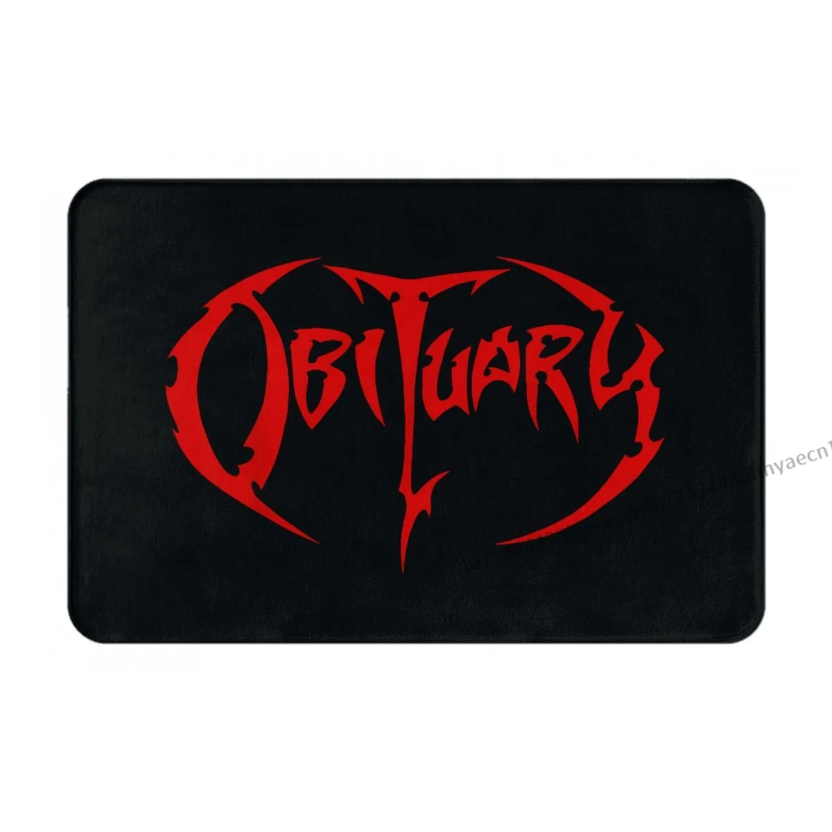 Heavy Mental Music Non-slip Doormat Obituary Bath Bedroom Mat Welcome Carpet Flannel Pattern Decor