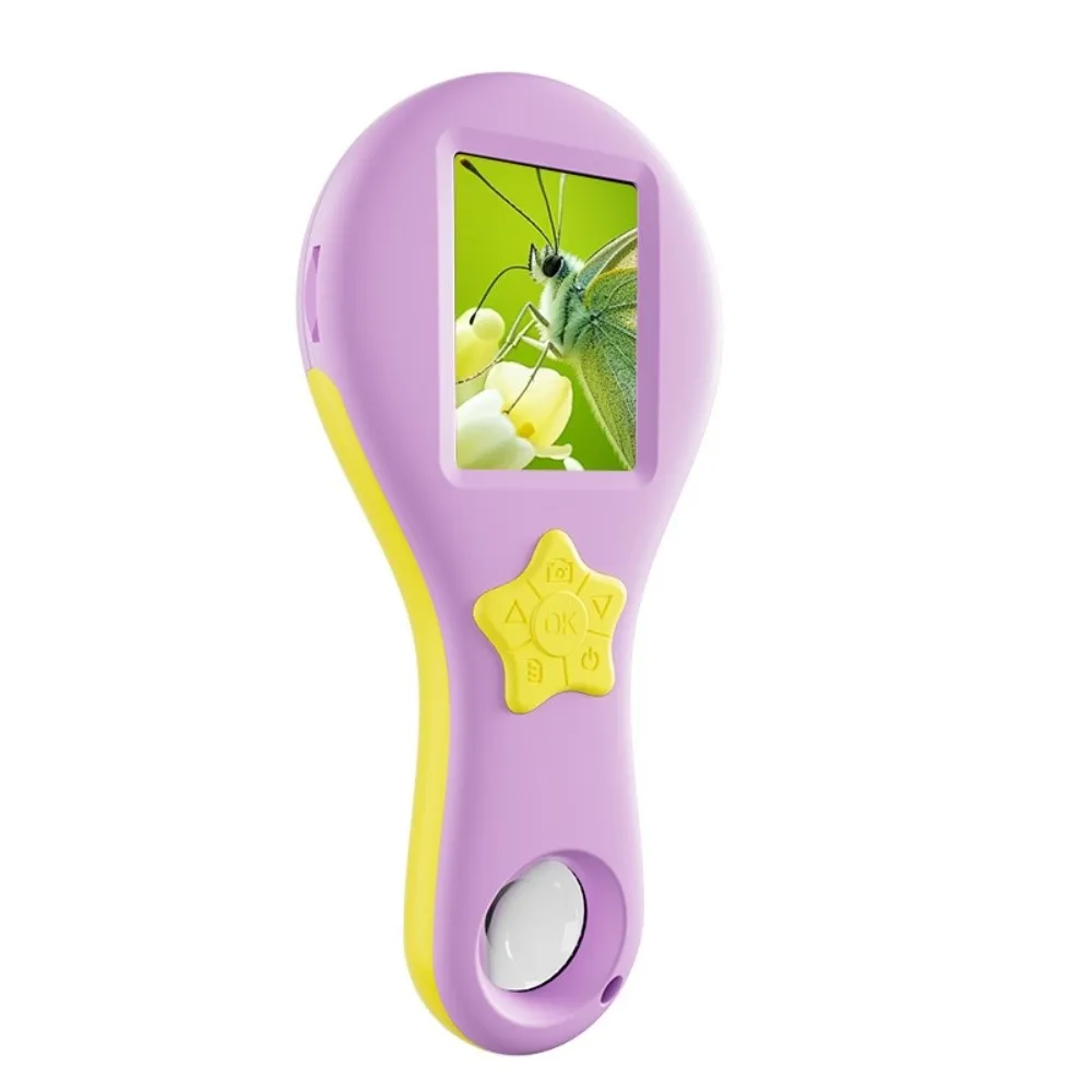 1080P Video Coin Digital Microscope 500x Zoom with 2 inch Screen Microscope High Definition Rechargeable Children Microscope