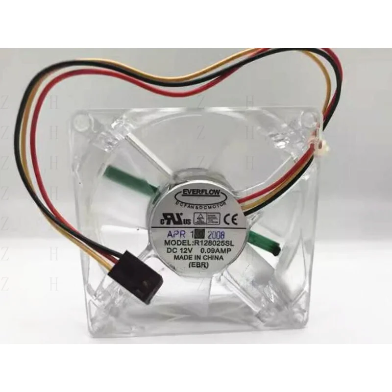 

H 1 шт. для EVERFLOW R128025SL 12 В 0,09 А блок питания корпуса бесшумный вентилятор освещения