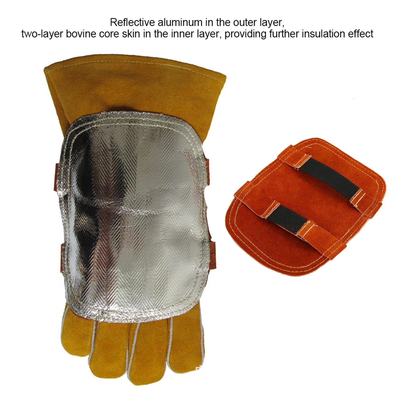 Cuscinetto per saldatura posteriore alluminato in pelle di vacchetta spaccata a mano con retro in pelle