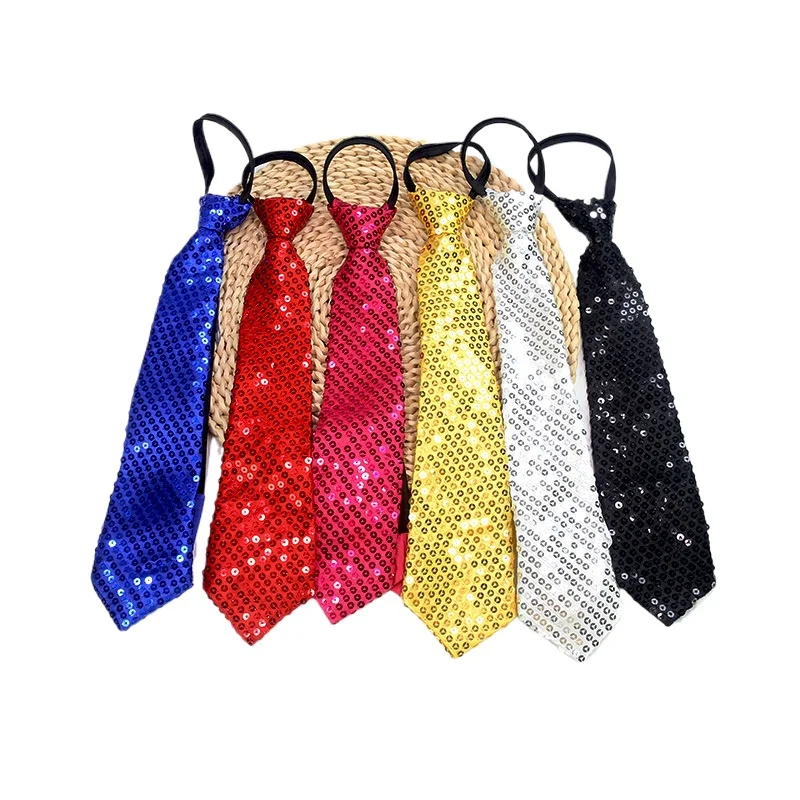 Halloween universel coréen-cravates et nœuds papillon à paillettes de style jazz : parfait pour la danse de rue des enfants, les spectacles magiques et les looks festives!