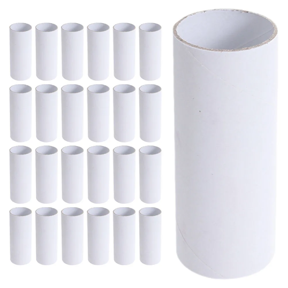 

25Pcs White Blank Cardboard Craft Tubes Paintable Paper Rolls DIY Projects Kids Classroom Art Halloween Party Decor