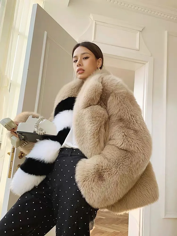 UMI MAO Giacche invernali Nuovo cappotto di pelliccia integrato in vera pelliccia Cappotto di pelliccia di volpe medio-lungo Tendenza europea americana da donna Femme Y2K