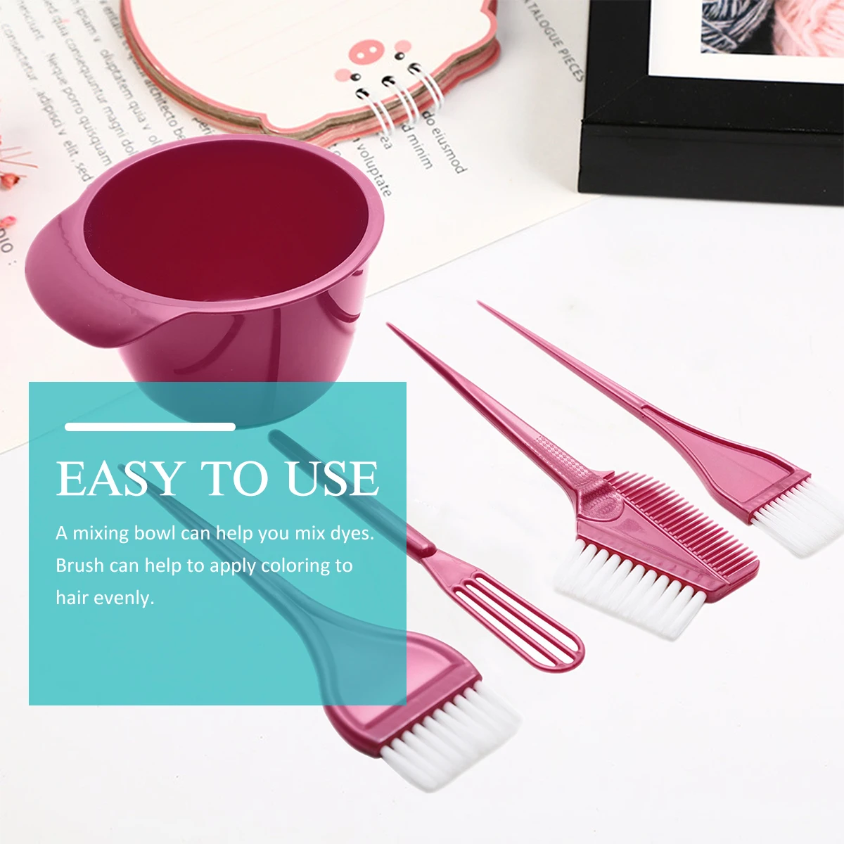 

Hairdressing Tools Dye Hair Dyeing Brushes Kit Hair Coloring Kit Bowl Brushes Applicator for Coloring Hairstyles