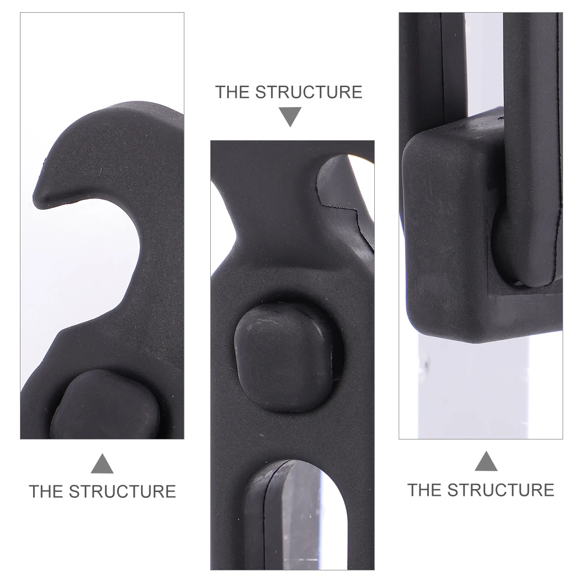 

4pcs Toolbox Lock T-Handle Latch Rubber Draw Buckle Vibration Absorbing Durable Black For Engineering Machinery Cooler Hoods