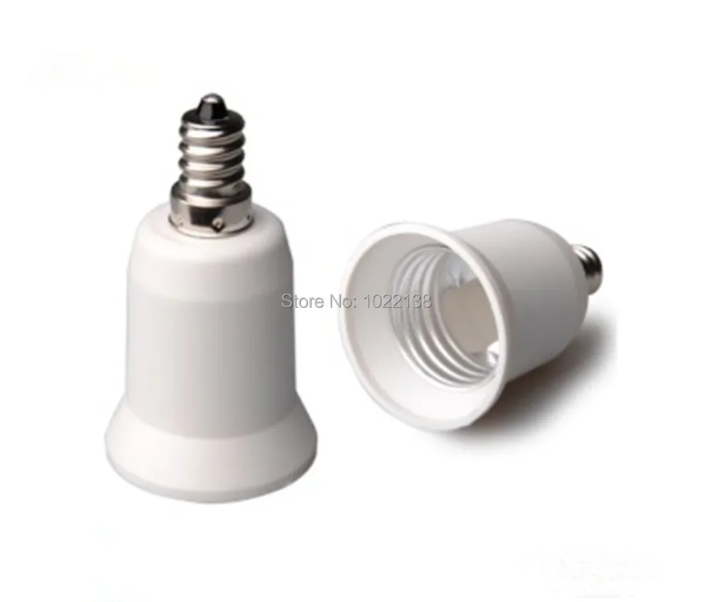 500pcs/lot E12 TO E27/E26 LED screw socket adapter E12 TO E26/E27 candle lamp Base E12-E27 energy saving chandelier Lamp Holder