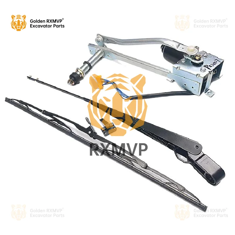 For Komatsu Pc200/300-7 Wiper Motor Pc220/350/360-7 Wiper Motor Assembly Wiper Arm Excavator Accessories